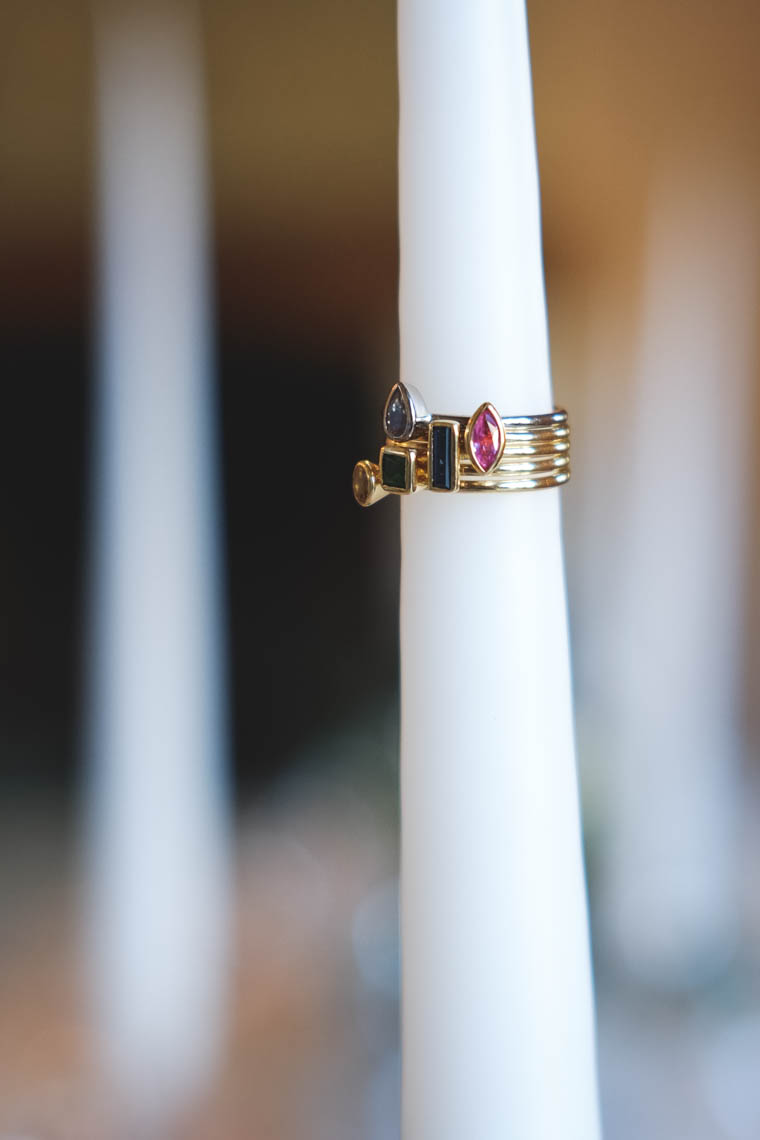 Gold stacking rings | Journey to the Centre of the Earth | modern ethereal winter styled bridal shoot by Hanami Dream | agate | marble | airplants | tulle | pale blue | gold | Oxleaze Barn | Gloucestershire | October 2017 | Photography by Squib Photography www.squibphotography.co.uk