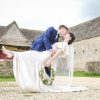 Video: Secret Garden Wedding Couple kissing with leg up in front of barn | The Secret Garden | modern Edwardian styled bridal shoot by Hanami Dream | greenery | perspex | Cogges Manor Farm | Witney | May 2017 | Photography by Squib Photography www.squibphotography.co.uk