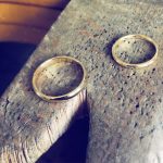 eco-friendly 18ct gold wedding bands made from customers heirloom jewellery