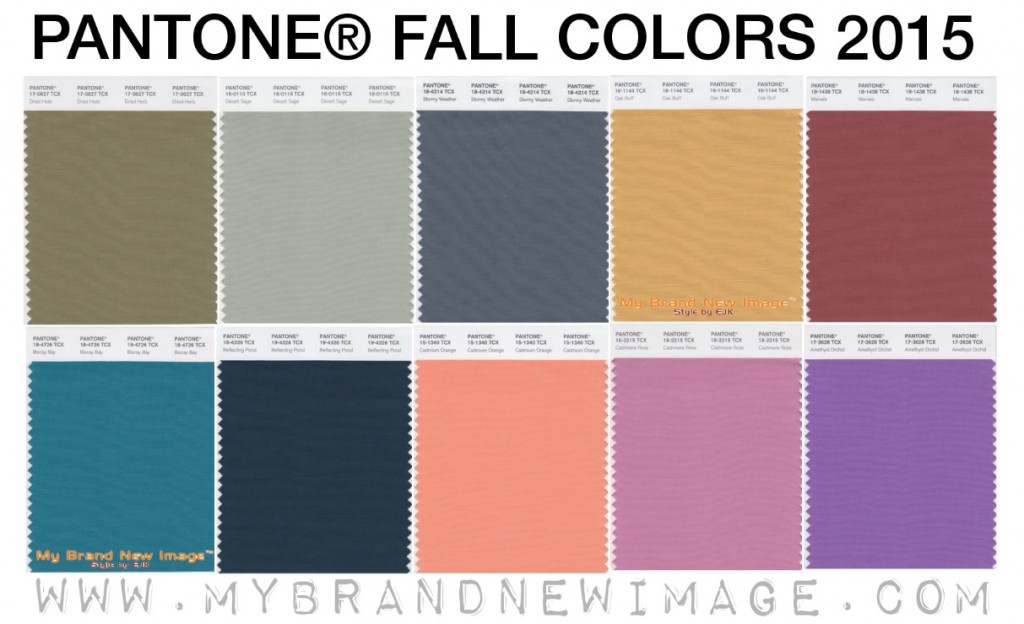 Pantone fall colours 2015