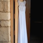 Powder blue bridesmaid dress | Journey to the Centre of the Earth | modern ethereal winter styled bridal shoot by Hanami Dream | agate | marble | airplants | tulle | pale blue | gold | Oxleaze Barn | Gloucestershire | October 2017 | Photography by Squib Photography www.squibphotography.co.uk