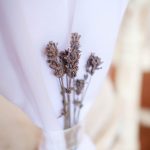 Close up of lavender and chiffon chair covers | Journey to the Centre of the Earth | modern ethereal winter styled bridal shoot by Hanami Dream | agate | marble | airplants | tulle | pale blue | gold | Oxleaze Barn | Gloucestershire | October 2017 | Photography by Squib Photography www.squibphotography.co.uk