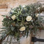 Assymetric display of succulents on moongate | Journey to the Centre of the Earth | modern ethereal winter styled bridal shoot by Hanami Dream | agate | marble | airplants | tulle | pale blue | gold | Oxleaze Barn | Gloucestershire | October 2017 | Photography by Squib Photography www.squibphotography.co.uk