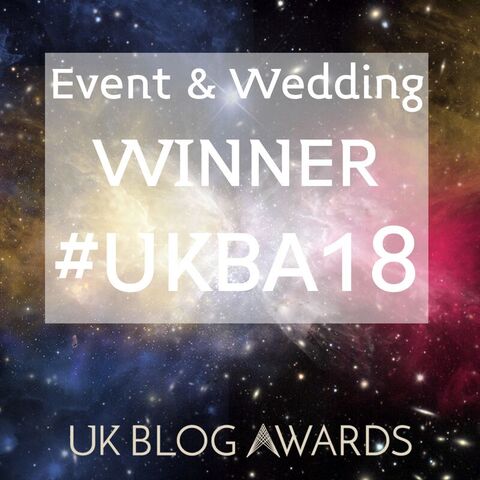 Event & Wedding winner at the UK Blog Awards 2018